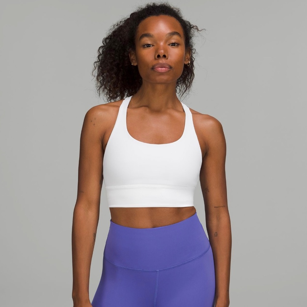 Lululemon Energy Bra Longline in White - Size 6